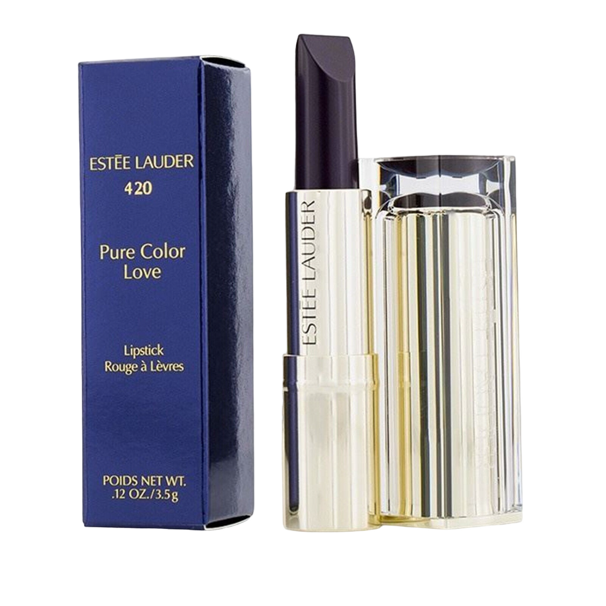 Estee Lauder, Pure Color Love, Natural Oils, Long-Lasting, Cream Lipstick, 420, Up Beet, 3.5 g