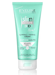 Eveline Cosmetics, Slim Extreme 3D, Anti-Cellulite & Slimming, Body Cream, Legs, buttocks, hips, abdomen, arms, Apply daily, 250 ml