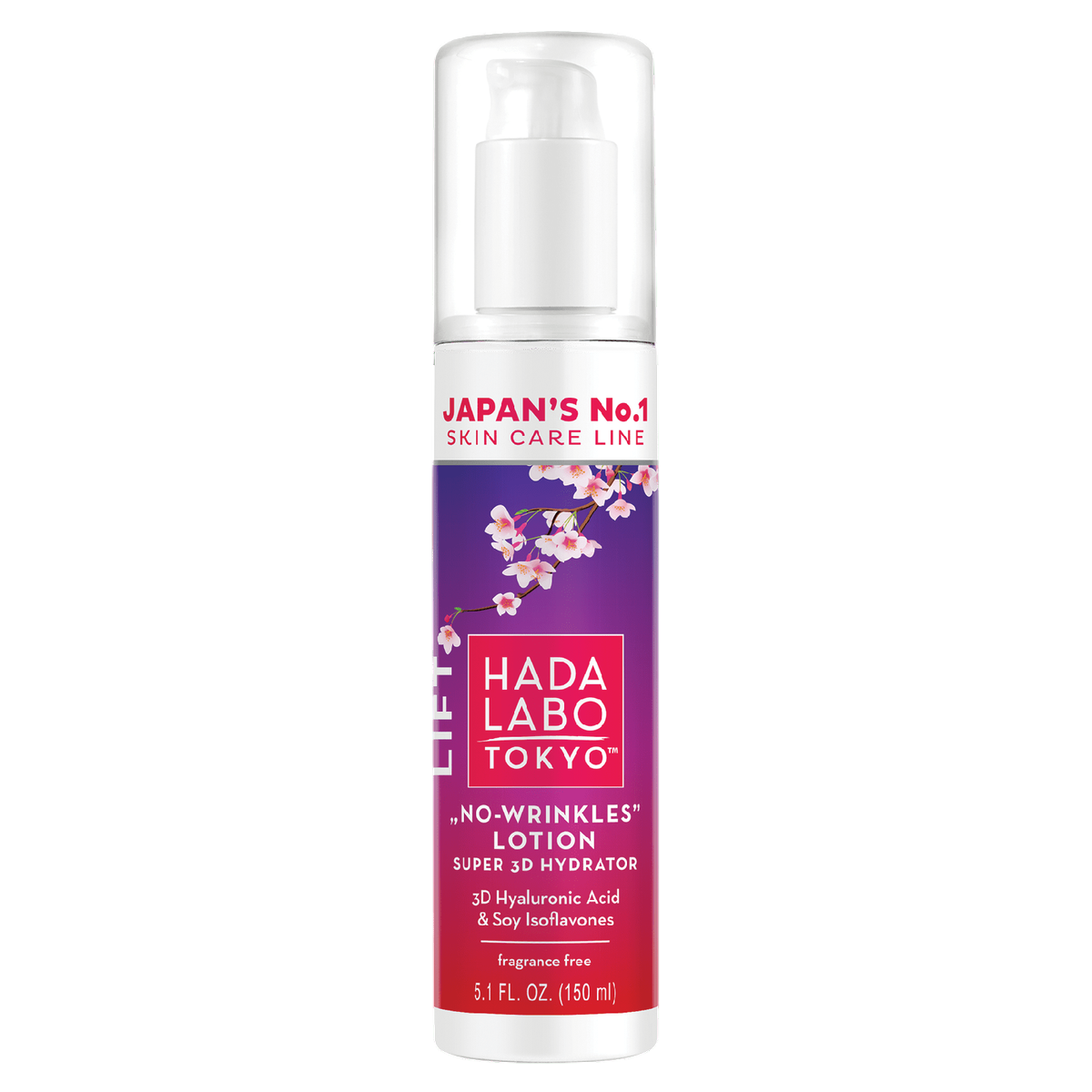 Hada Labo Tokyo, No-Wrinkles, Hyaluronic Acid, Anti-Wrinkle & Moisturizing, Day, Lotion, Face, 150 ml