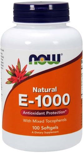 Produkto nuotrauka: NOW Foods Vitamin E-1000 - natūralus (Mixed Tocopherols) - 100 minkštųjų kapsulių