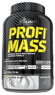 Olimp Nutrition Profi Mass, vanilės skonio, 2500 g