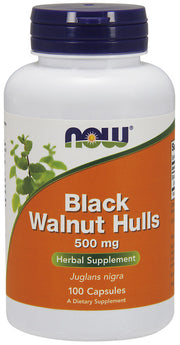 Produkto nuotrauka: NOW Foods Black Walnut Hulls, 500mg - 100 kapsulių