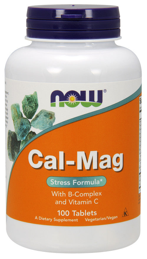 NOW Foods Cal - Mag su B kompleksu ir vitaminu C - 100 tablečių