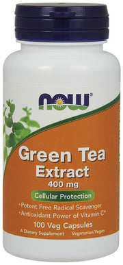 Produkto nuotrauka: NOW Foods Green Tea Extract, 400mg - 100 kapsulių