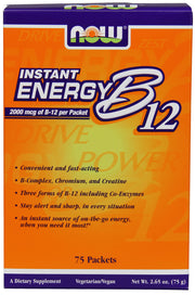 NOW Foods vitaminas B - 12, greita energija – 75 pakeliai