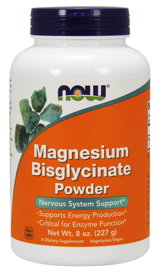 NOW Foods magnio bisglicinato milteliai - 227 g