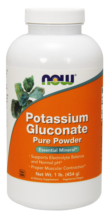 Produkto nuotrauka: NOW Foods Potassium Gluconate, Pure Powder - 454 g
