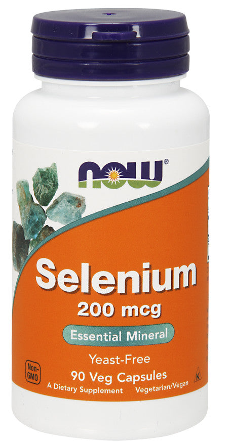 NOW Foods selenas, 200 mcg – 90 kapsulių