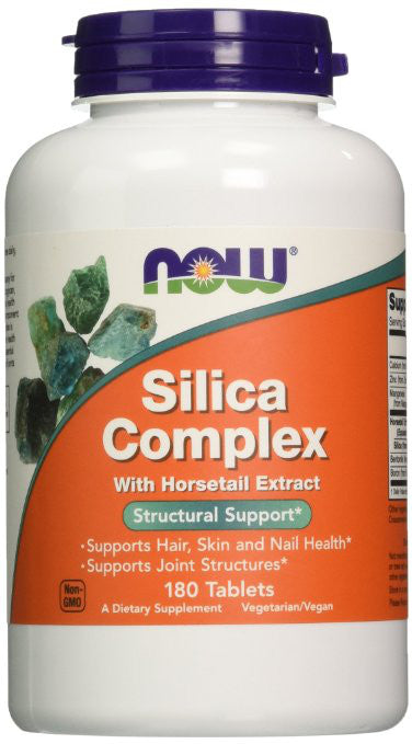 Produkto nuotrauka: NOW Foods Silica Complex with Horsetail Extract - 180 tablečių