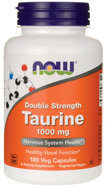 Produkto nuotrauka: NOW Foods Taurine, 1000mg Double Strength - 100 kapsulių