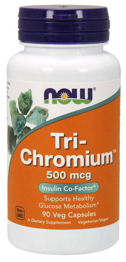 NOW Foods trichromo, 500 mcg – 90 kapsulių
