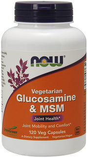 NOW Foods gliukozaminas ir MSM vegetarams – 120 kapsulių