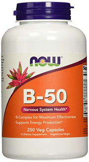 NOW Foods vitaminas B - 50 - 250 kapsulių