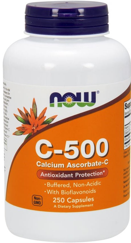 Produkto nuotrauka: NOW Foods Vitamin C-500 Calcium Ascorbate-C - 250 kapsulių