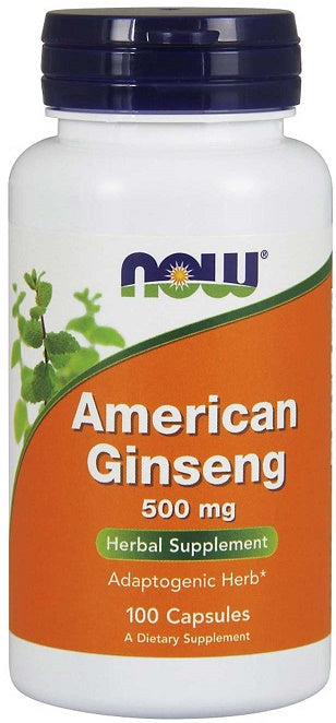 Produkto nuotrauka: NOW Foods American Ginseng, 500mg - 100 kapsulių