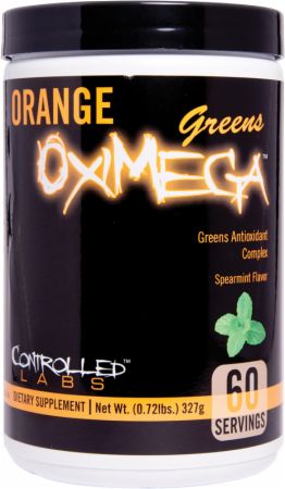 Controlled Labs apelsinų OxiMega Greens, mėtų skonio – 327 g