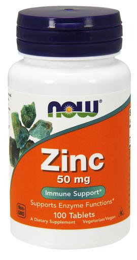 Produkto nuotrauka: NOW Foods Zinc, 50mg - 100 tablečių