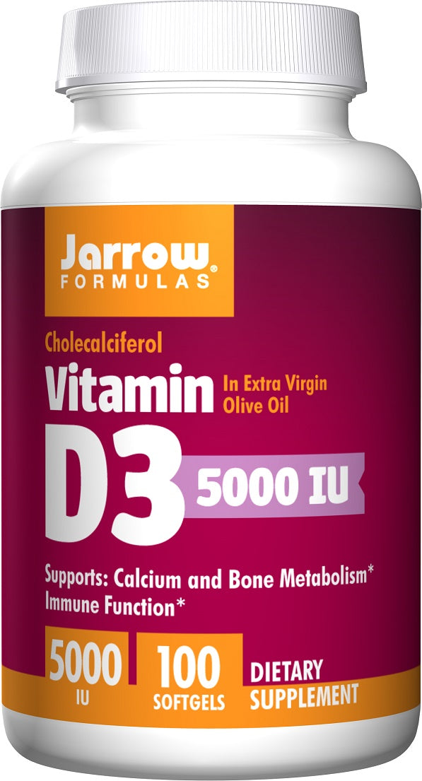 Jarrow Formulas Vitaminas D3, 5000 TV – 100 gelių