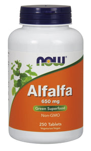Produkto nuotrauka: NOW Foods Alfalfa, 650mg - 250 tablečių