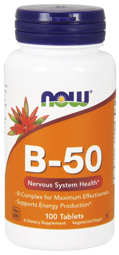 Produkto nuotrauka: NOW Foods Vitamin B-50 - 100 tablečių