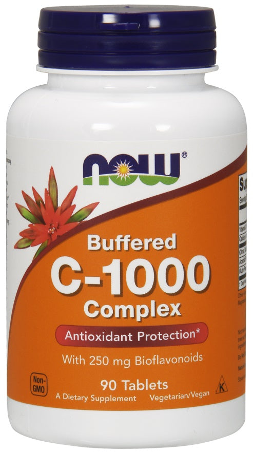 Produkto nuotrauka: NOW Foods Vitamin C-1000 Complex - Buffered with 250mg Bioflavonoids - 90 tablečių