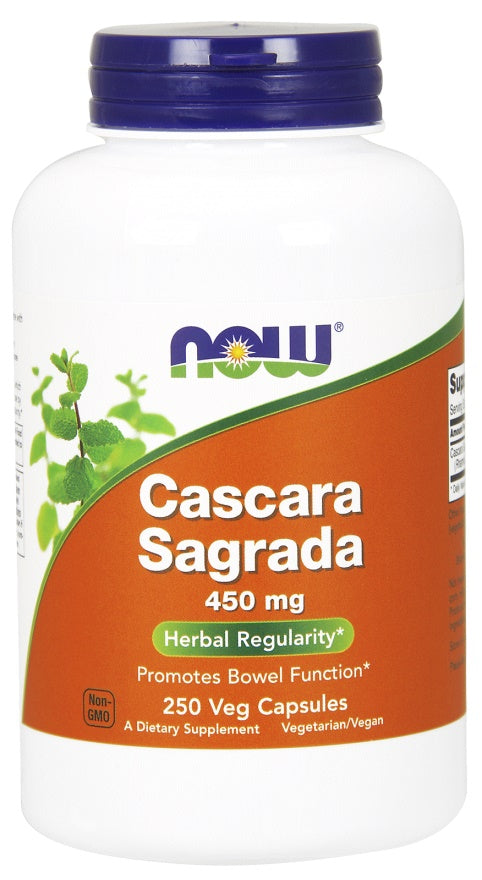 NOW Foods Cascara Sagrada, 450 mg – 250 kapsulių