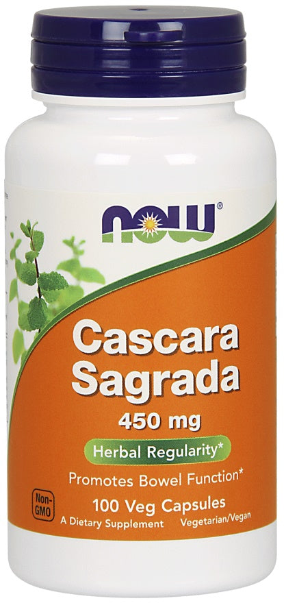 NOW Foods Cascara Sagrada, 450 mg – 100 kapsulių