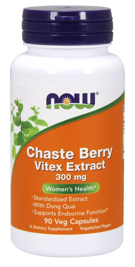 Produkto nuotrauka: NOW Foods Chaste Berry Vitex Extract, 300mg - 90 kapsulių