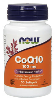 Produkto nuotrauka: NOW Foods CoQ10, 100mg - 50 minkštųjų kapsulių