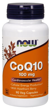 Produkto nuotrauka: NOW Foods CoQ10 with Hawthorn Berry, 100mg - 90 kapsulių