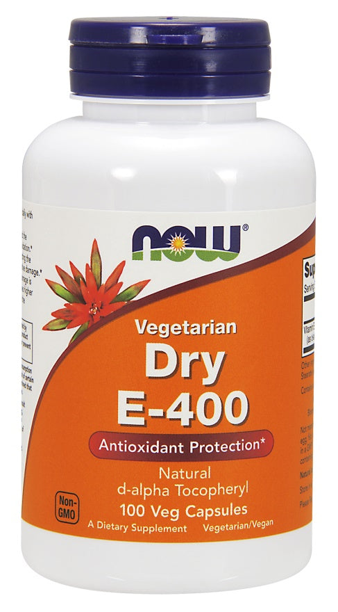 Produkto nuotrauka: NOW Foods Vitamin E-400 Dry, Vegetarian - 100 kapsulių