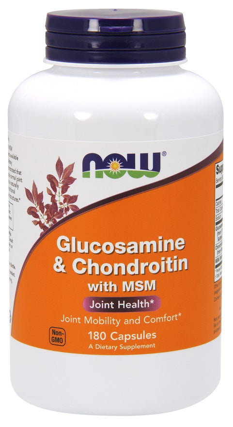 Produkto nuotrauka: NOW Foods Glucosamine & Chondroitin with MSM - 180 kapsulių