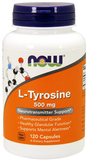 NOW Foods L - tirozinas, 500 mg - 120 kapsulių