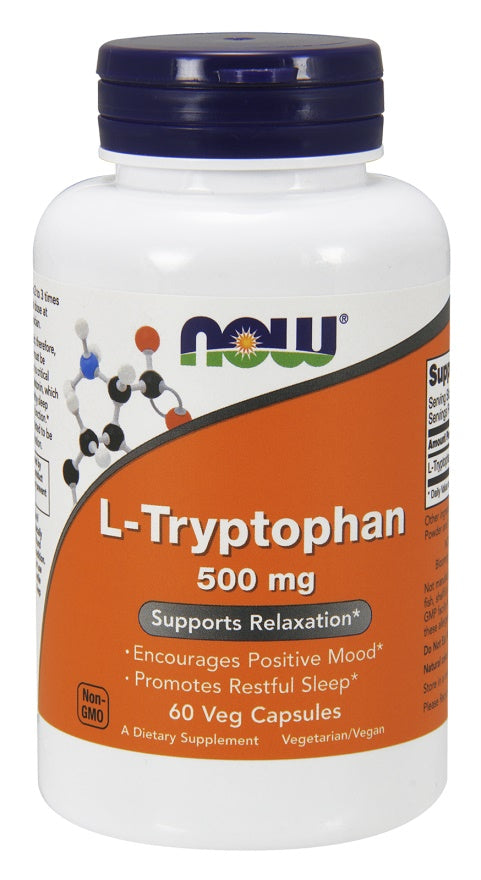 NOW Foods L - triptofanas, 500 mg – 60 kapsulių