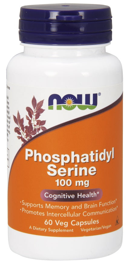 Produkto nuotrauka: NOW Foods Phosphatidyl Serine, 100mg - 60 kapsulių