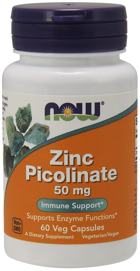 Produkto nuotrauka: NOW Foods Zinc Picolinate, 50mg - 60 kapsulių