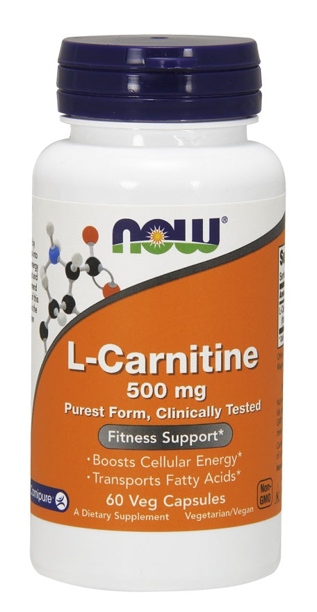 NOW Foods L - karnitinas, 500 mg - 60 kapsulių