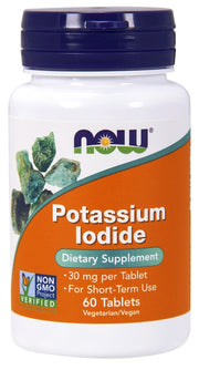 NOW Foods kalio jodidas, 30 mg - 60 tablečių