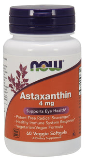 Produkto nuotrauka: NOW Foods Astaxanthin, 4mg - 60 veggie softgels