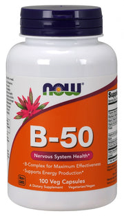 NOW Foods vitaminas B - 50 - 100 kapsulių