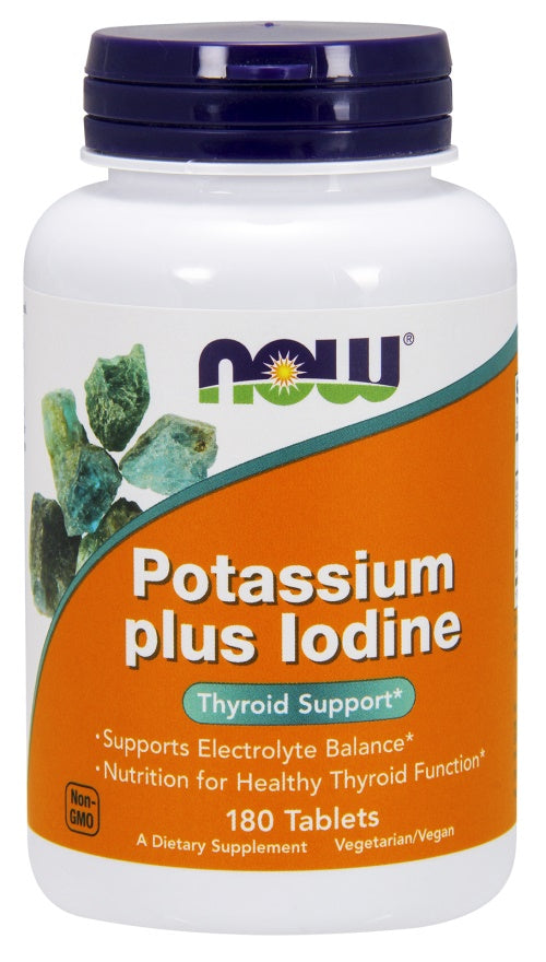 Produkto nuotrauka: NOW Foods Potassium plus Iodine - 180 tablečių