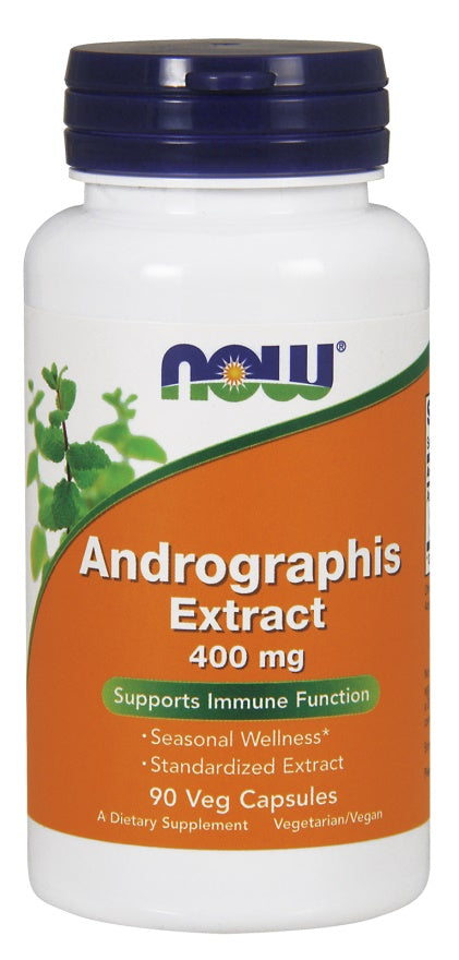 NOW Foods andrografo ekstraktas, 400 mg – 90 kapsulių