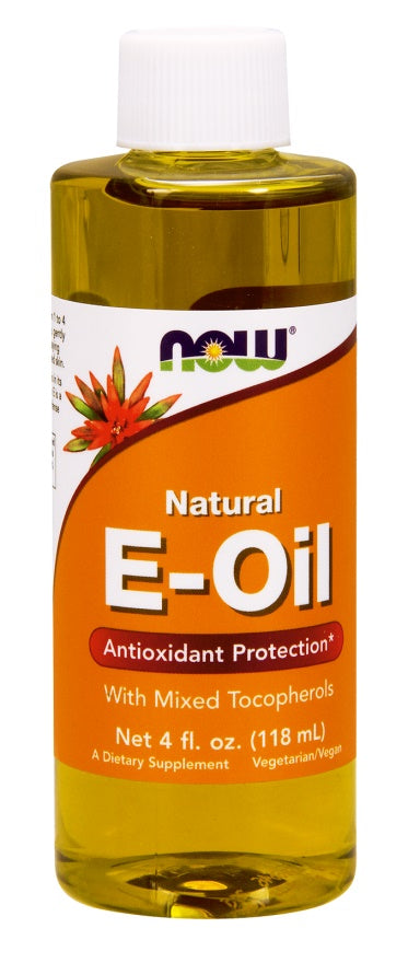 NOW Foods natūralus skystis su vitaminu E – 118 ml.