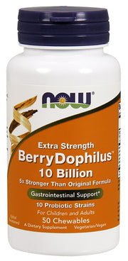 NOW Foods BerryDophilus, 10 milijardų (ypač stiprus) – 50 kramtomųjų tablečių