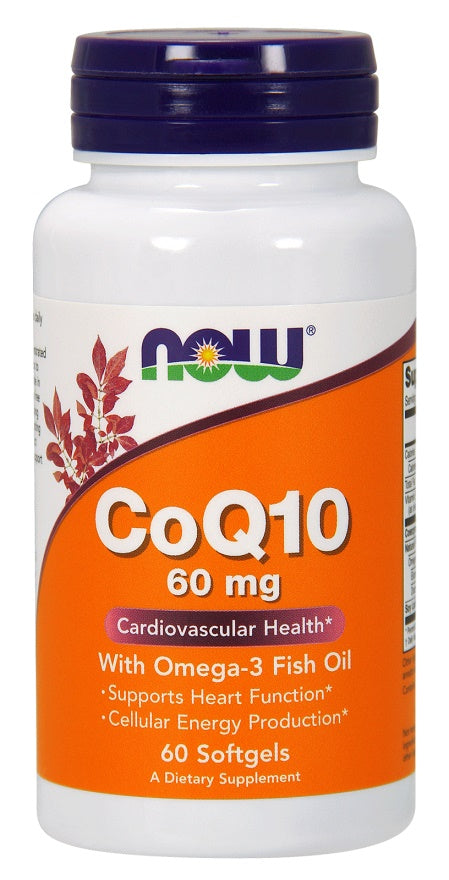 Produkto nuotrauka: NOW Foods CoQ10 with Omega-3, 60mg - 60 minkštųjų kapsulių