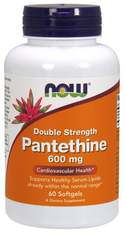 Produkto nuotrauka: NOW Foods Pantethine, 600mg Double Strength - 60 minkštųjų kapsulių