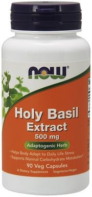 NOW Foods šventojo baziliko ekstraktas, 500 mg – 90 kapsulių
