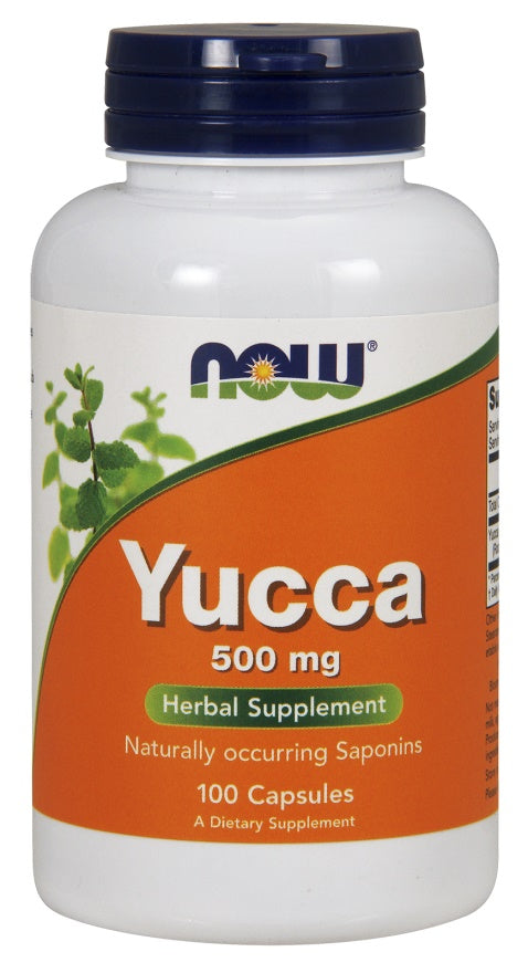 NOW Foods Yucca, 500 mg – 100 kapsulių