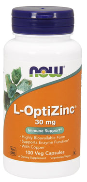 NOW Foods L - OptiZinc, 30 mg – 100 kapsulių