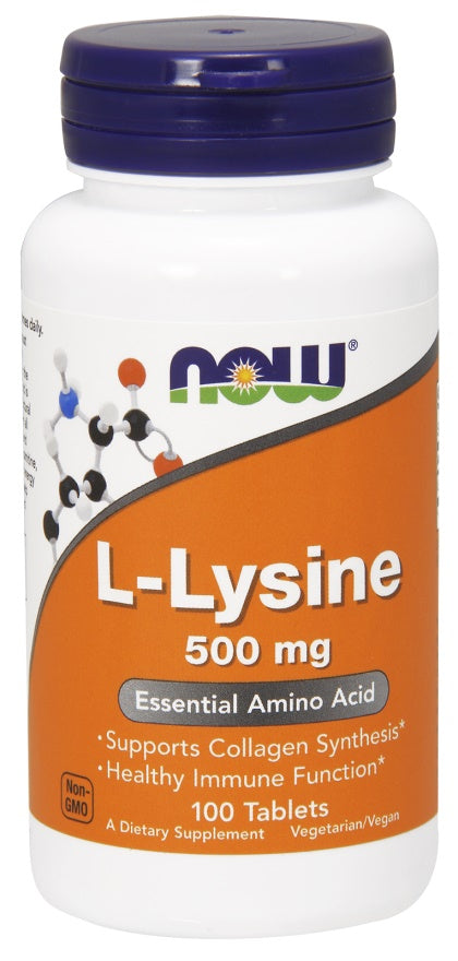 Produkto nuotrauka: NOW Foods L-Lysine, 500mg - 100 tablečių